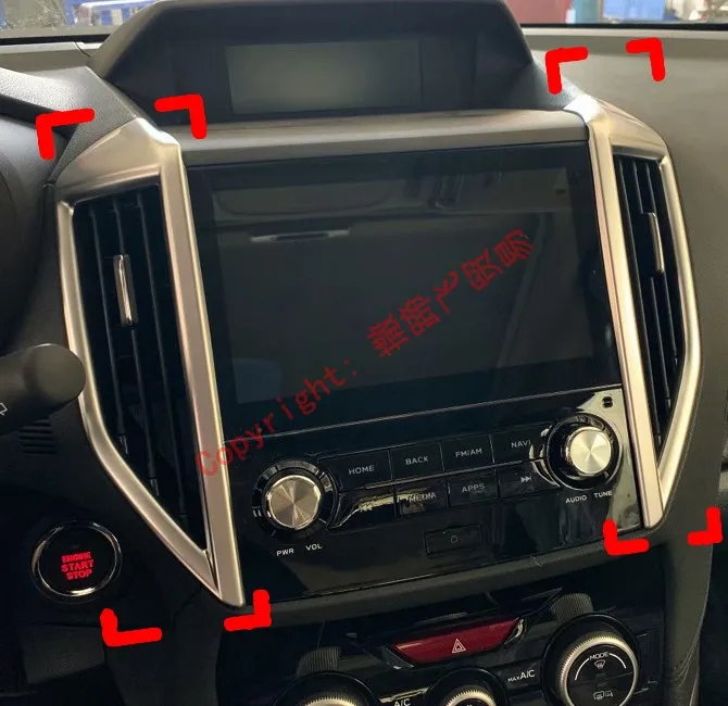 

ABS Pearl Chrome Interior Center Air-Condition Vent Outlet Cover Trim For Subaru Forester SK 2018 2019 Car Accessories Stickers