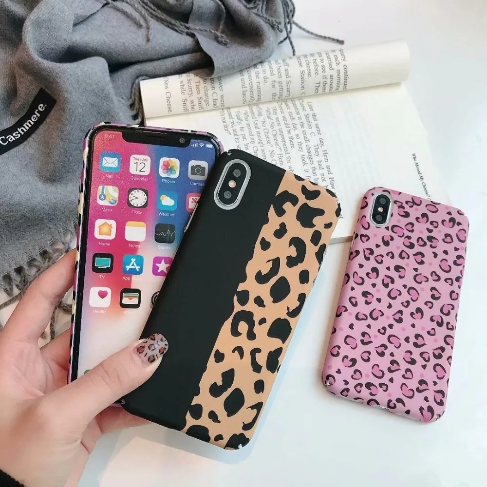 

Fashion Leopard Print Phone Case For iPhone X 8 7 Plus XR XS Max Back Cover For iPhone 6 6S Plus Stylish Hrad Plastic Cover Capa