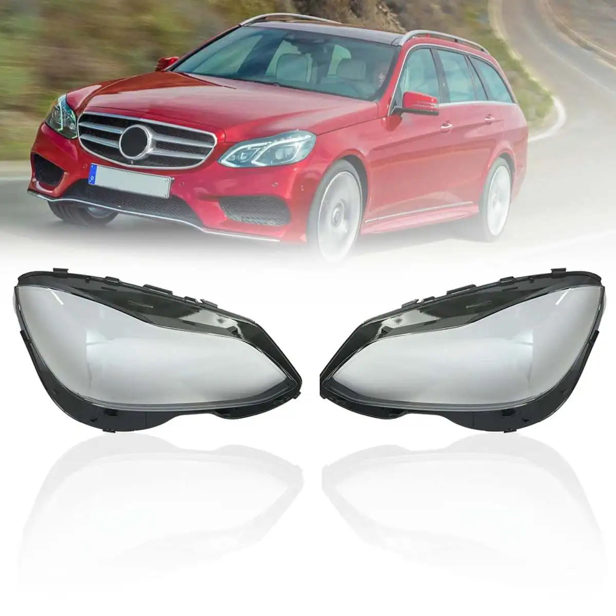 

For Benz w212 Front Headlights Glass Mask Lamp Cover Transparent Shell Lamp Masks E200L E260L E280L E300 2014-2015 4769886123