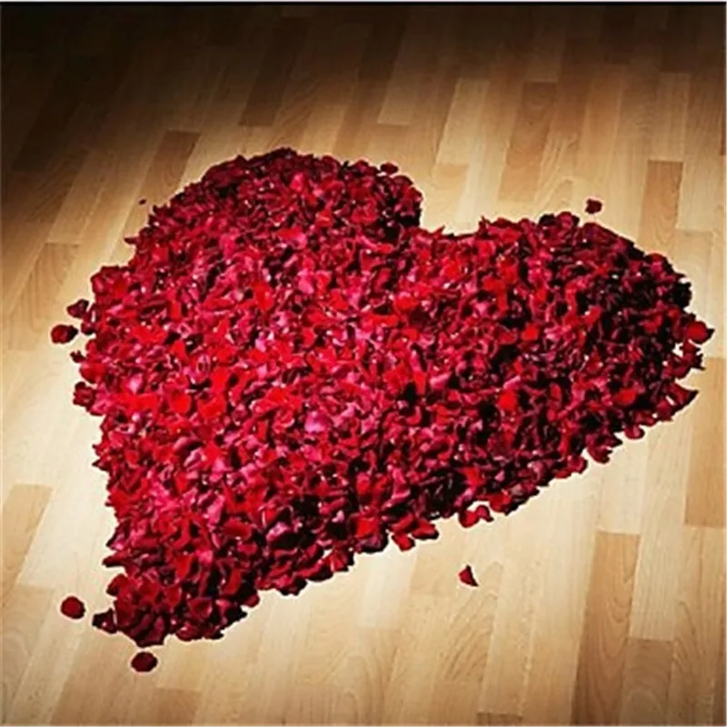 1000 шт реалистичные искусственные шелковые лепестки красной розы украшения для романтической свадьбы, вечеринки