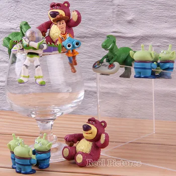 

Toy Story Buzz lightyear Woody Dinosaur lotso Bear Mini Action Figure Collection Toy 8pcs/set
