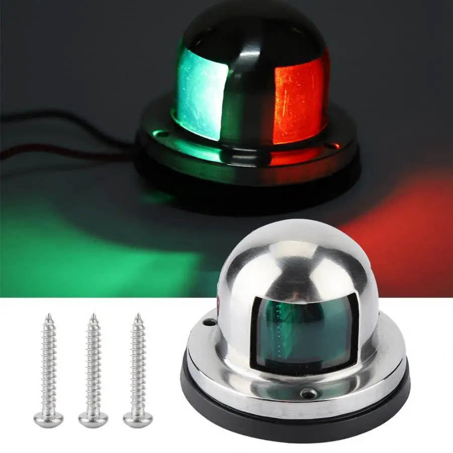 

1pc Red & Green LED Navigation Light Signal Lamp Sidelight for Marine Boat Yacht Accessory car accessories