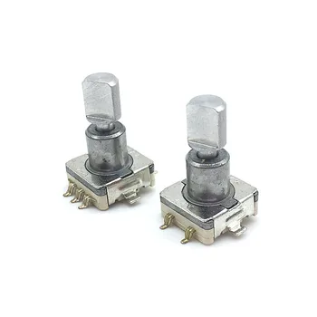 

5pcs /lot Rotary Encoder Switch EC11 With Push Switch 30 Position 5pin SMD Type Handle Length 16mm Half Shaft