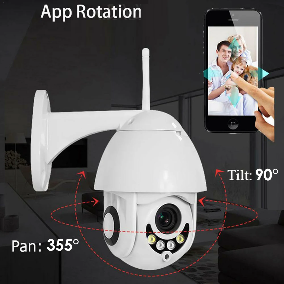 Наружная беспроводная Wi Fi IP камера видеонаблюдения 1080P ИК безопасности для дома