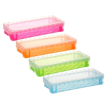 

5 Pcs Mini Storage Boxes Plastic Square Multipurpose Fishing Tackle Storage Case Jewelry Storage Boxes Medicine Boxes