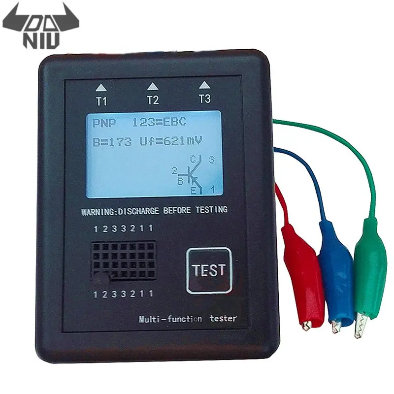 

DANIU 1Pcs Black Upgrade M328 Diode Triode Capacitor Resistor Transistor Tester ESR Meter Multi-Function Tester With Shell