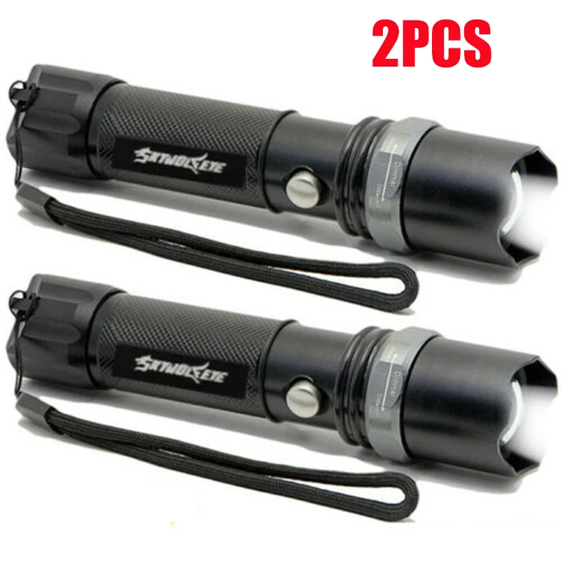 

Bright Light Outdoor Camping Household LED Flashlight 10000lm+Batteries+Charger