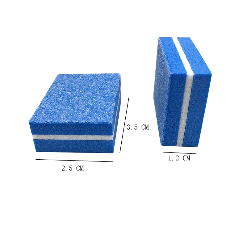 20 шт./лот двухсторонняя мини пилка для ногтей, цветные губки, инструмент для полировки ногтей, моющаяся Наждачная доска, профессиональный маникюрный набор