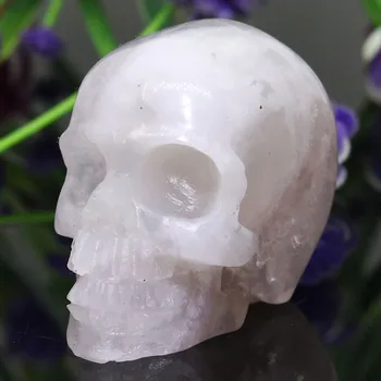 

2.22" 136g FLUORITE Handmade Carved Crystal Skull Crystal Realistic Crystal Healing Furnishing Articles Figurine TA02