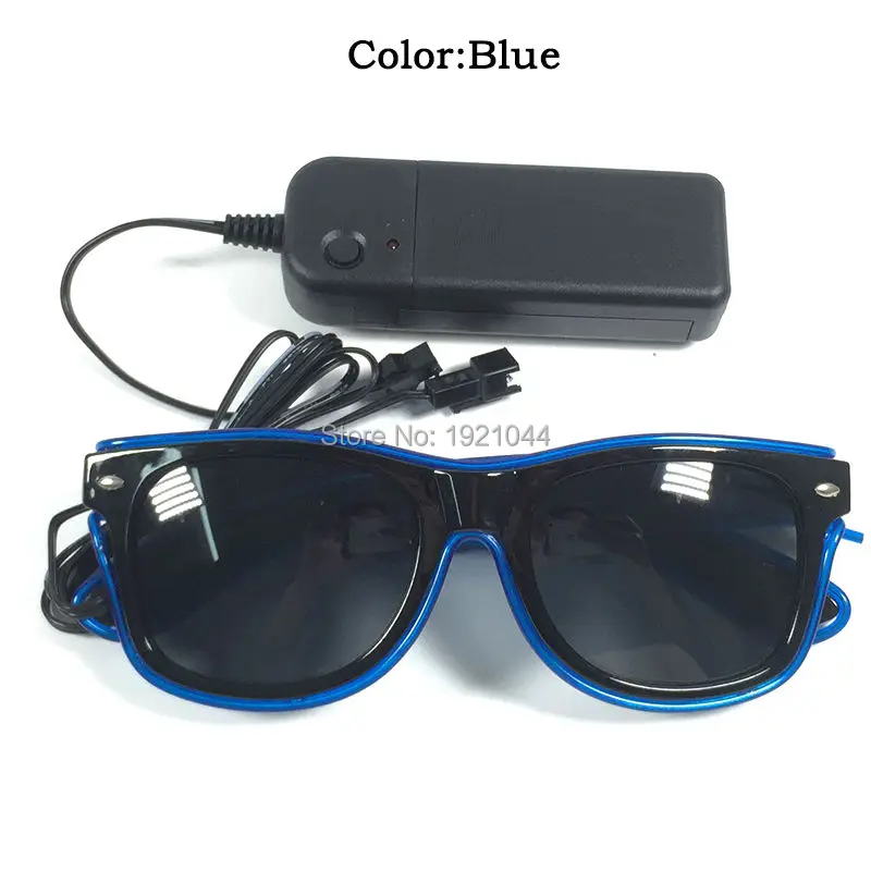  Hot EL Glasses with Black Lens 23pcs/pack 10 Colros Select Neon Light LED Light up Gllasses Glow Pa - 32966804016