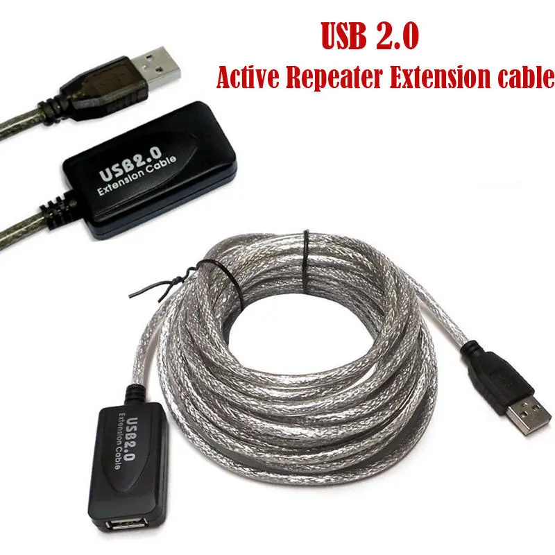 تمديدات كابلات USB 50FT 50 أقدام عالية السرعة 480 ميغابت في الثانية USB 2.0 النشطة مكرر M/F