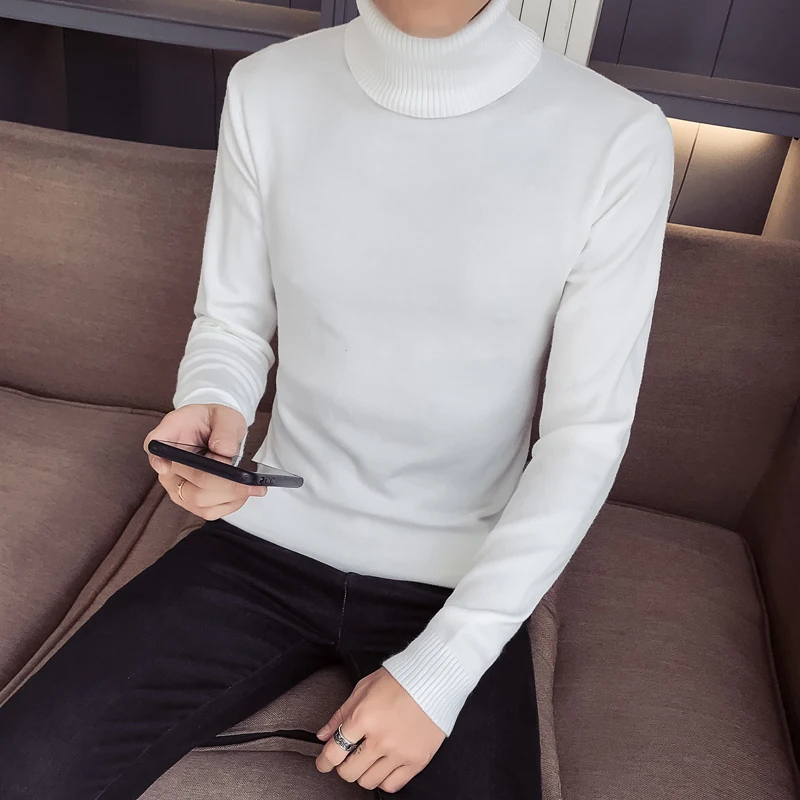 2018 Winter New Man Sweater dress pullover men Korean Self-cultivation High Lead Within Solid Color Knitting Upper Garment 2018 Winter New Man Sweater dress pullover men Korean Self-cultivation High Lead Within Solid Color Knitting Upper Garment