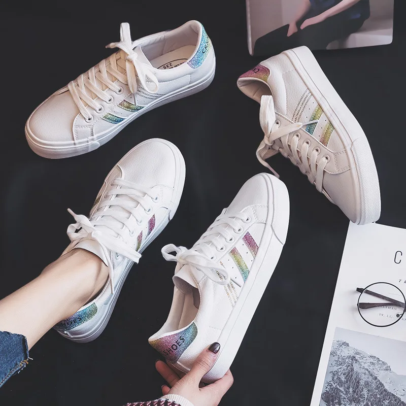 

Woman Korean Student Run Casual Shoes Woman Ins Ventilation Skate Shoes--MAM