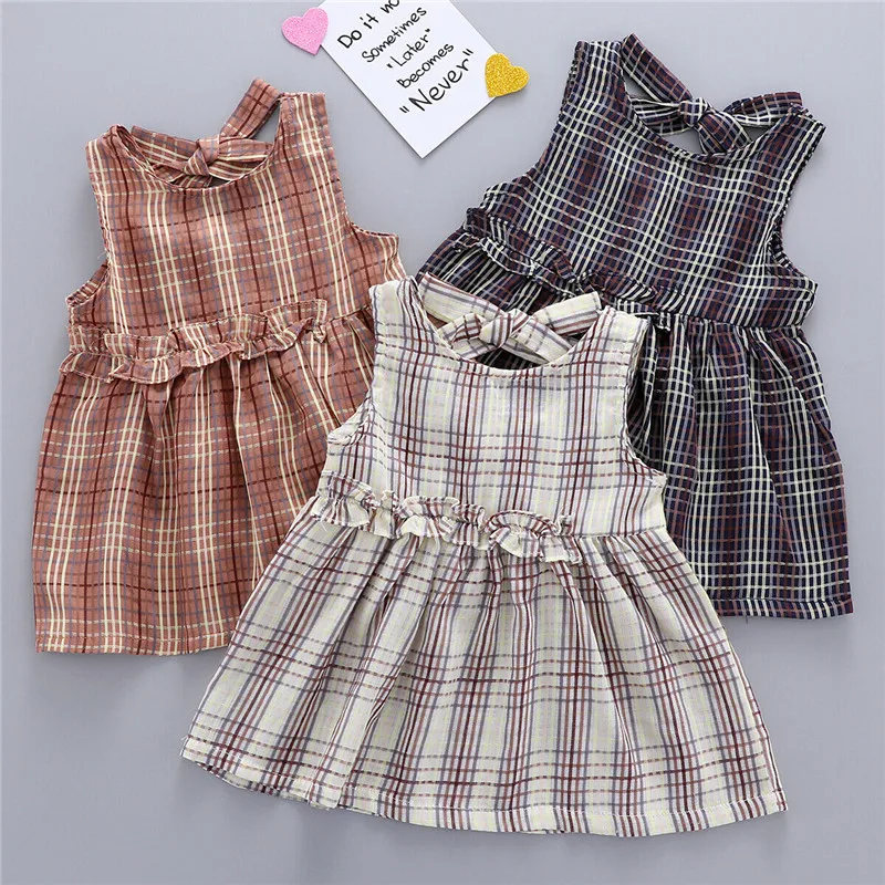 

1-5T Toddler Kids Baby Girl Clothes Summer Sleeveless Beach Sundress Elegant Cute Party Princess Dress Cotton Outfits