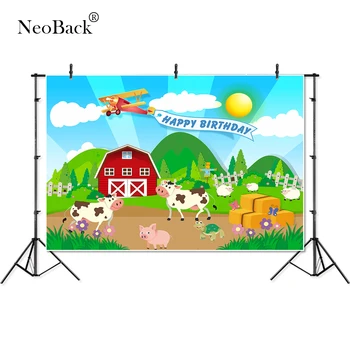 

Thin Vinyl happy birthday fram cow pig plane kids baby children Photography studio Background professional indoor Photo Backdrop