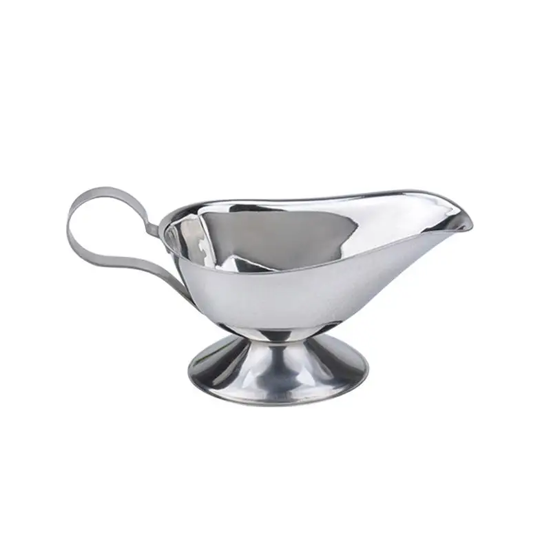 Stainless Steel Gravy Sauce Boat Juice Bucket Dish Roasting Sauce Dish Sauce Dressing Dip Seasoning Container(5 Ounce