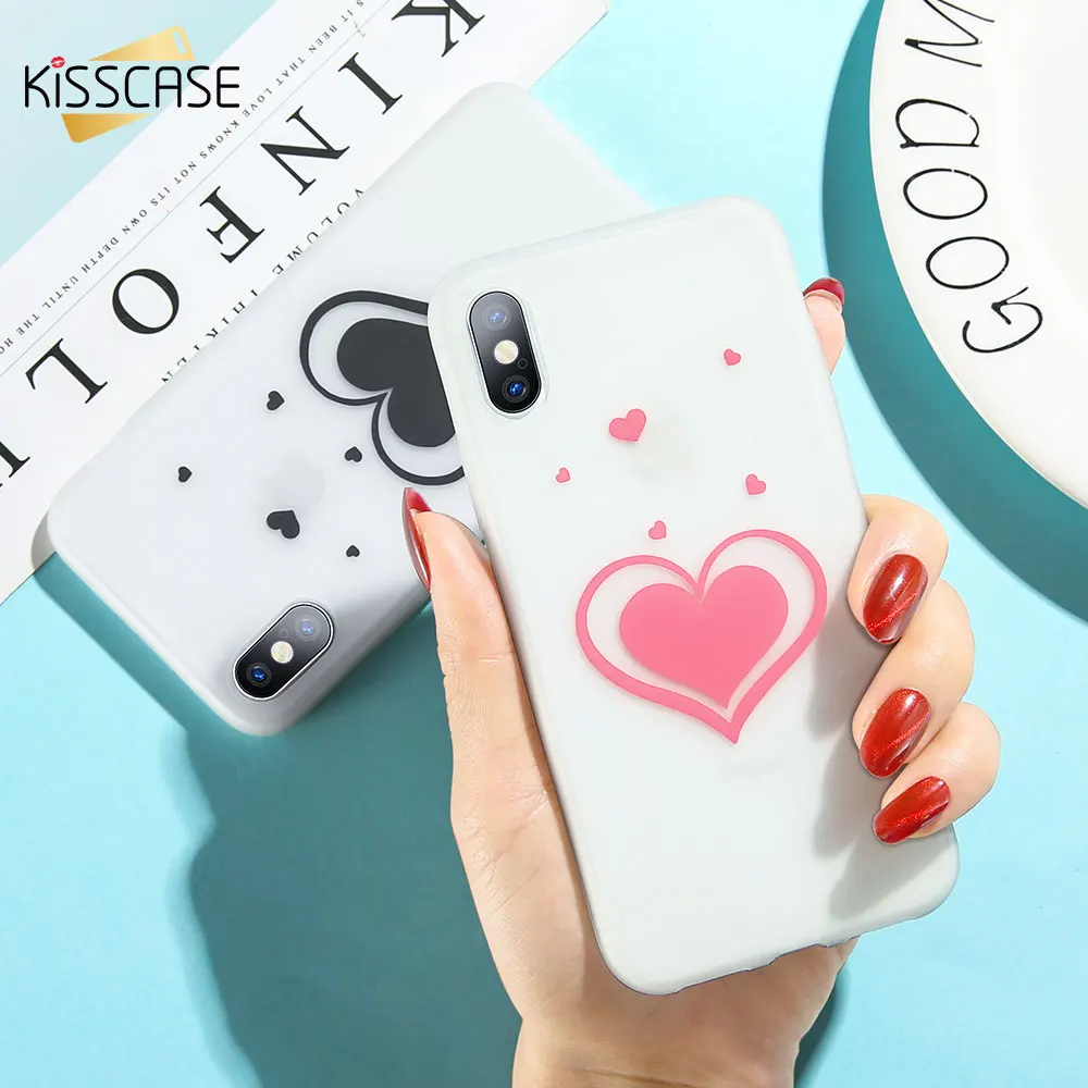 Чехол KISS, светящийся мягкий чехол из ТПУ для iPhone 7, 6, 6 s, 8 Plus, X, XR, XS, MAX, XS, милый чехол для телефона с изображением сердца, планеты, чехол, Coque Fundas