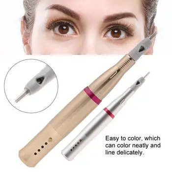 

4 Types Semi-permanent Eyebrow Tattoo Pen Microblading Lip Eyeliner Tattoo Machine Pen Rotary Gun For Eyebrow Lip Tattoo Set