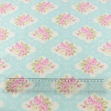 Хлопковая ткань синий цветочный принт домашний текстиль украшение Tecido швейная ткань для квилтинга тела Скрапбукинг