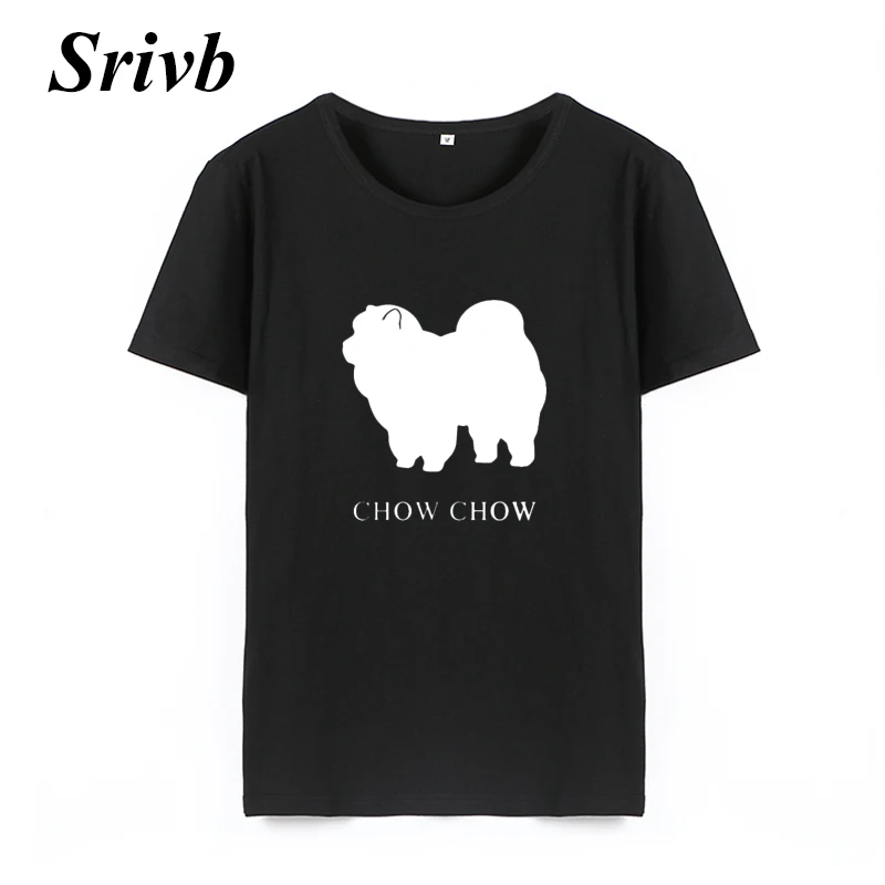 

Srivb Chow Chow Kawaii Graphic Women Tee Shirt Femme Hip Hop Cotton Women Tops Short Sleeve Tumblr Fashion Cotton Women T-shirt