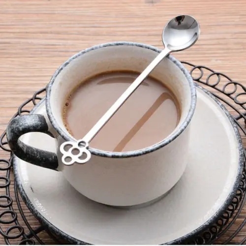 Stainless Steel Long Handle Coffee Spoons Dessert Drink Scoop Kitchen Flatware | Дом и сад