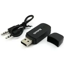 DC 5 В USB-POWER Bluetooth аудио Музыка приемник с 3,5 мм аудио кабель черный USB Bluetooth адаптер беспроводной стерео аудиоприемник
