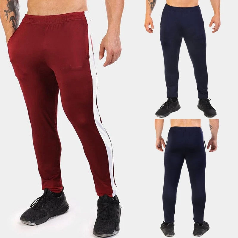 Мужские Slim Fit костюм Спортивная узкие спортивные штаны для бега тренировочные штаны брюки для девочек