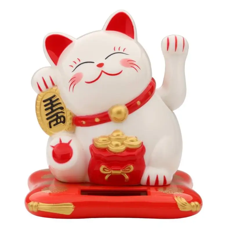 Японский счастливый кот богатство развевающаяся рука кошка золото Maneki Neko милый дом FengShui Декор Добро пожаловать кошка ремесло искусство магазин украшения отеля