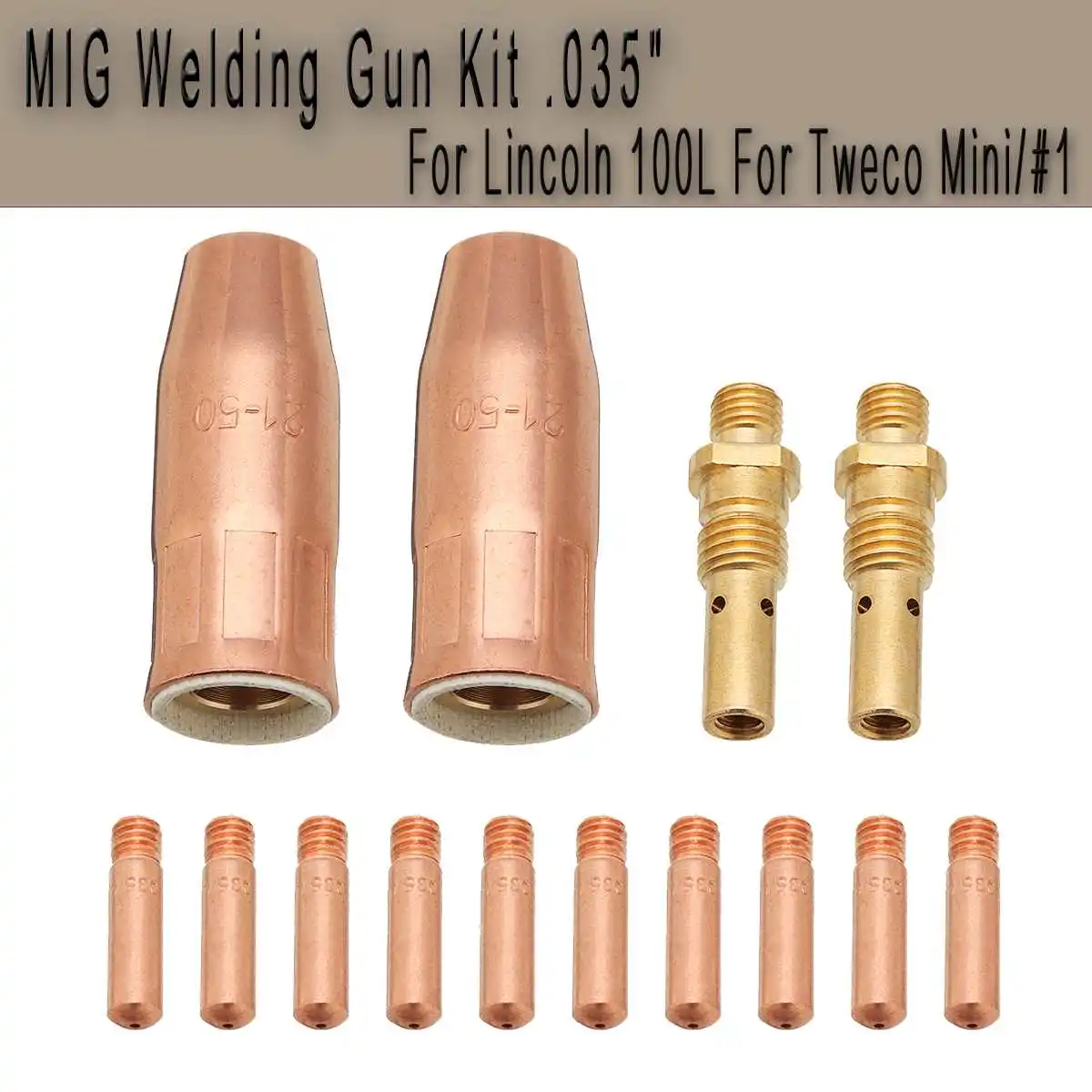 Buy 14Pcs MIG Welding Torch Nozzle Kit for Lincoln 100L for Tweco 0.035Inch