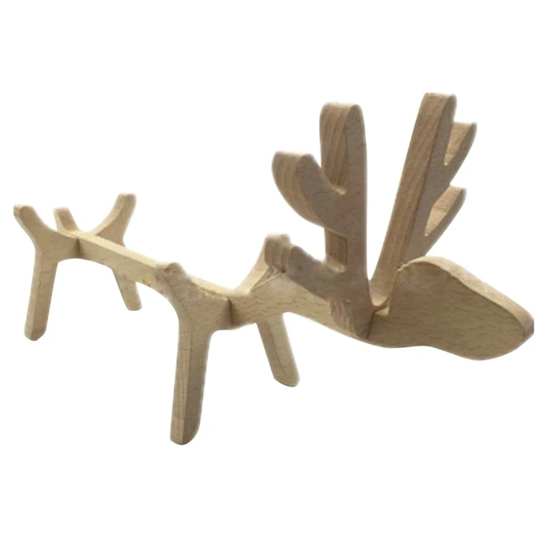 

Adorable elk Wooden Wine Rack Creative Wine Ornament Home Decor Great Gift