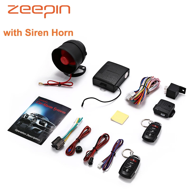 

Universal Car Alarm System Siren Horn Auto Lock Unlock Keyless Entry System Anti-theft Device with Remote Controller Control Box