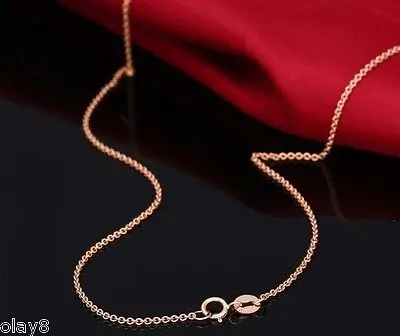 

18inch Pure Au750 18K Rose Gold Necklace Women's O Shaped Chain Au750 2-2.5g