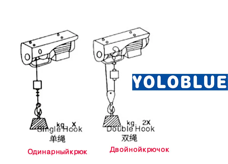 400/800 кг 220V Мини Тали Электрические грузоподъемного крана машина с Тянущая лебедка со стальным PA600 110 v/220 v