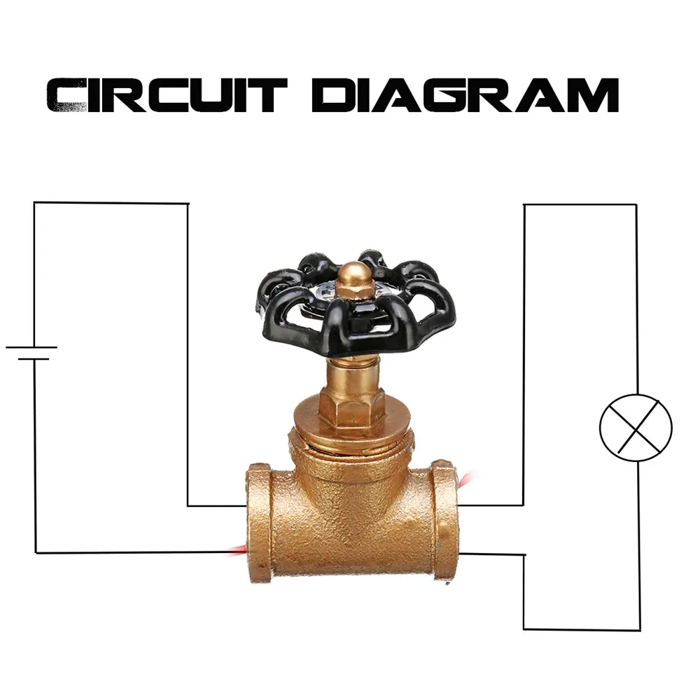  Water Pipe Fixtures Lighting 3/4 Inch Stop Valve Light Switch For Lamp Loft Style Iron Valve Vintag