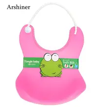 Дети 100 унисекс милые Слюнявчики детские чистые Водонепроницаемые 20 нагрудники для обеда новые силиконовые твердые Легко регулируемые Слюнявчики