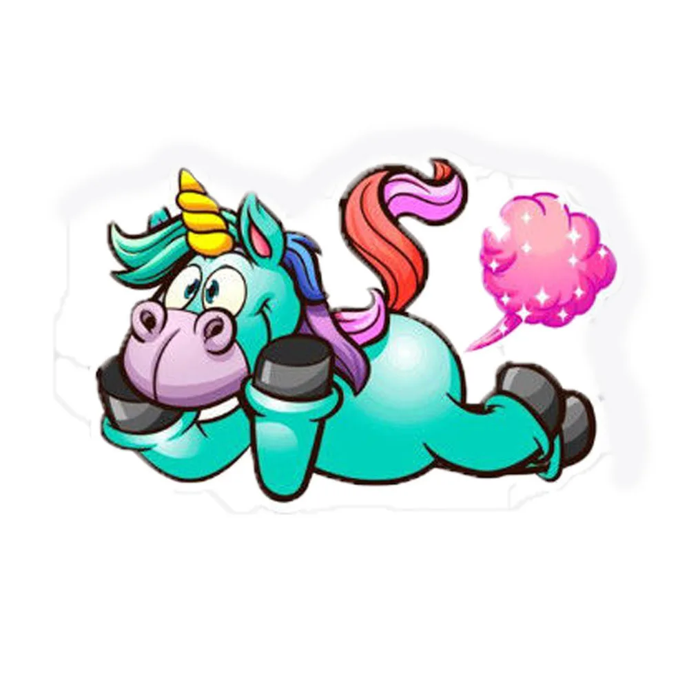 

Farting Unicorn Funny Vinyl Bumper Sticker Car Fantasy Cartoon Fart Applique Decorative Personality Accessories For