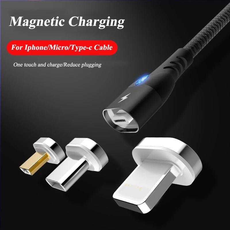 

Magnetic Charger Micro USB Cable For iPhone Samsung Type-c Fast Charging Magnet Charger Adapter USB Type C Mobile Phone Cables