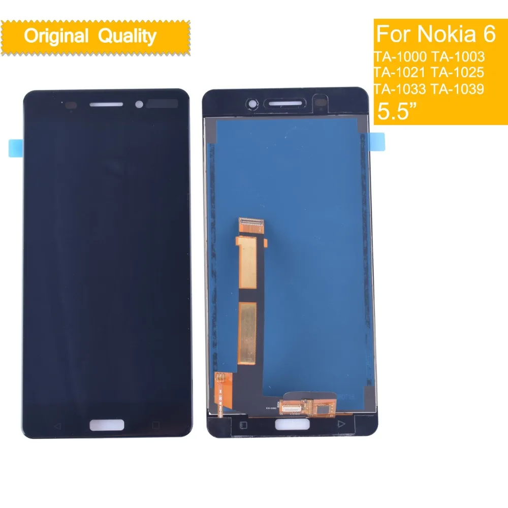 

10Pcs Original For Nokia 6 LCD Display With Touch Screen Digitizer Assembly LCD TA-1000 TA-1003 TA-1021 TA-1025 TA-1033 TA-1039