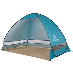Горячая KEUMER Автоматическая Пляжная палатка 2 персональная походная Палатка УФ-защита Укрытие Открытый Тент Мгновенный Всплывающий летний