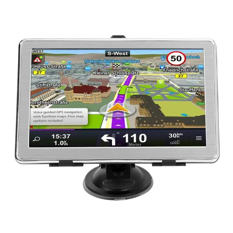 X8 7 pulgadas pantalla táctil Ultra fino coche camión GPS sistema de navegación portátil 8 GB GPS navegador FM transmisión táctil pantalla HD GPS