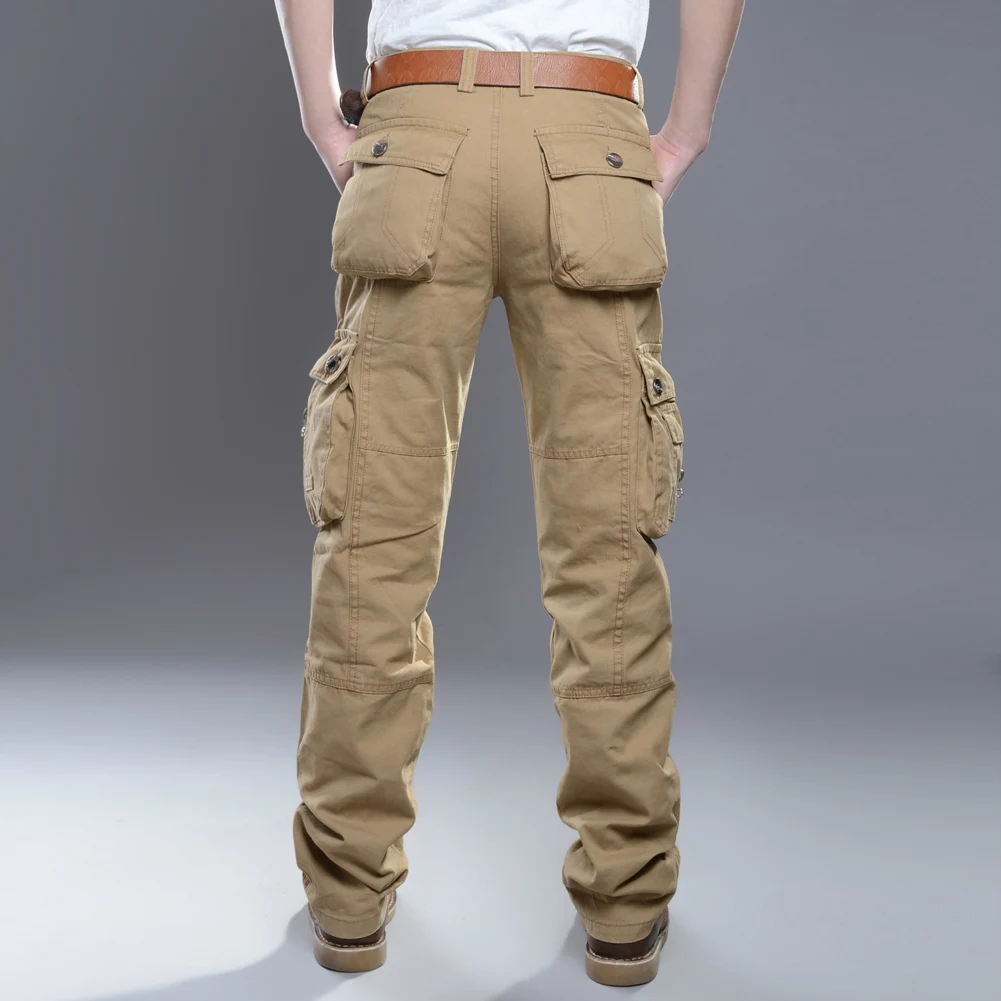 New 2019 Casual Joggers Solid Color Pants Men Cotton Elastic Long Trousers pantalon homme Military Army 4