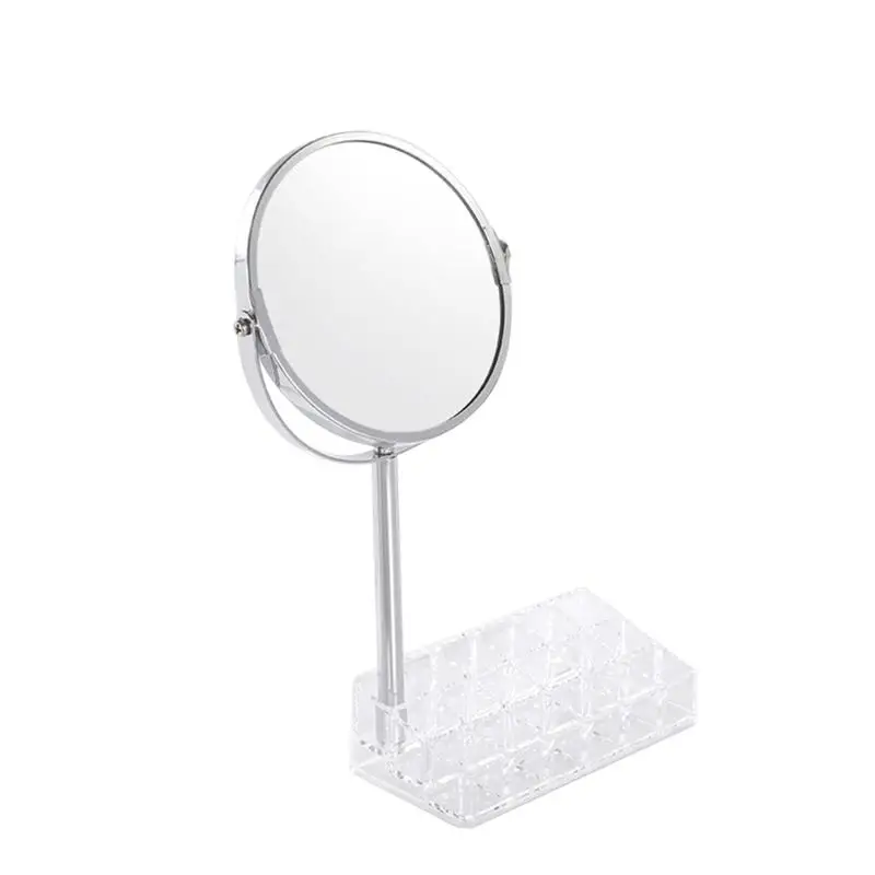 

Makeup Organizer Box with Mirror Lipstick Holder Nail Polish Cases Cosmetic Tool Storage Display Case