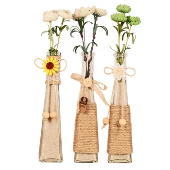 

Household Desktop Decoration Micro-landscape Vase Office Decor Classic Transparent Crystal Glass Vasehydroponic Bottle