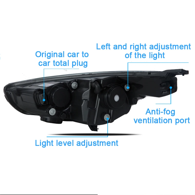 ROADOT для Ford Focus ST 2015/2016/2017 светодиодные hid лампы головного света сборные фары HID