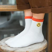 Развлечение смех лица Хлопок Смешанные женские носки Harajuku консервативный стиль модные носки весна осень новые трендовые Повседневные носки