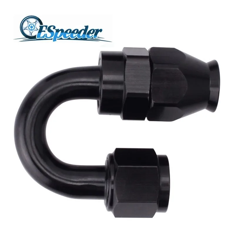 ESPEEDER фитинг PTFE многоразовый адаптер из алюминиевого сплава 0 45 90 180 градусов шланг