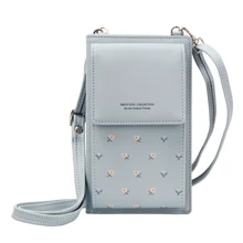 Элегантные женские маленькие сумки через плечо, одноцветные, с клапаном, одноцветные, на застежке, сумка для телефона из искусственной кожи, сумка через плечо, повседневные женские сумки-мессенджеры