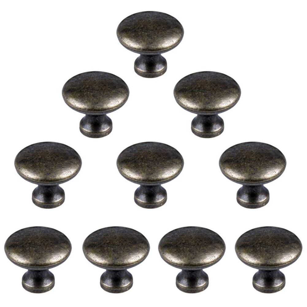 

10x Vintage Bronze Style Zinc-Plating Round Kettle Cupboard Cabinet Drawer Kitchen Door Knobs Pull Handles
