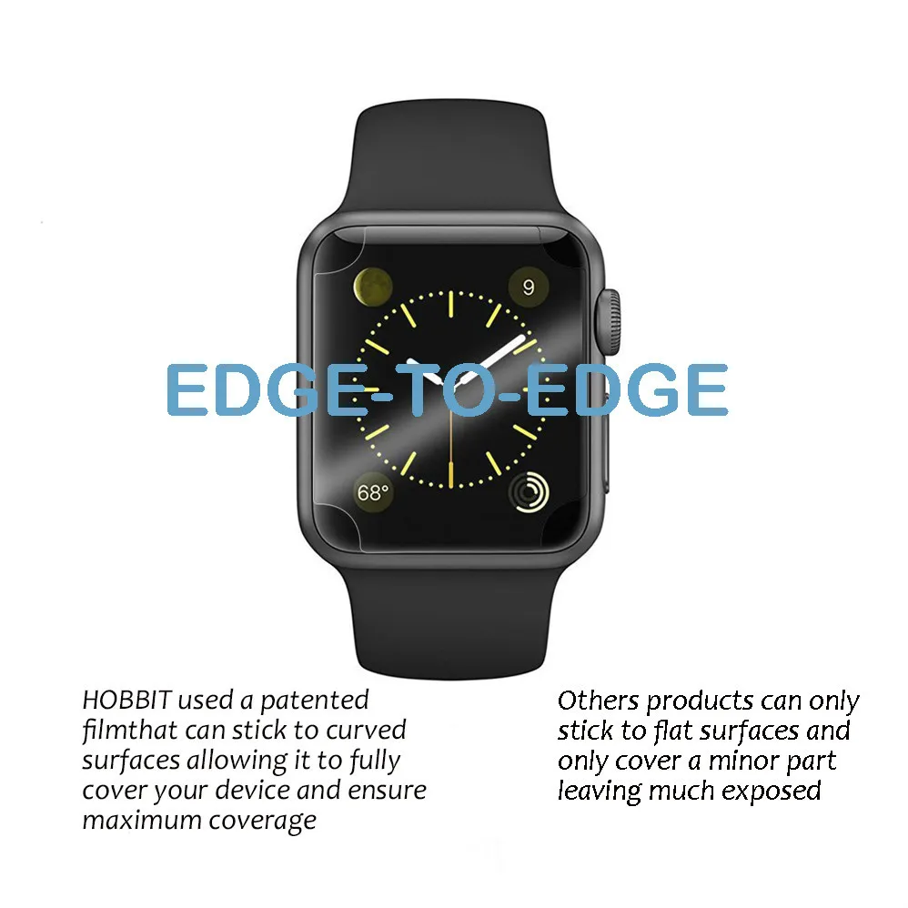 3 шт./упаковка мягкая защитная пленка из ТПУ для iwatch Apple Watch серии 1/2/3 38 мм 42