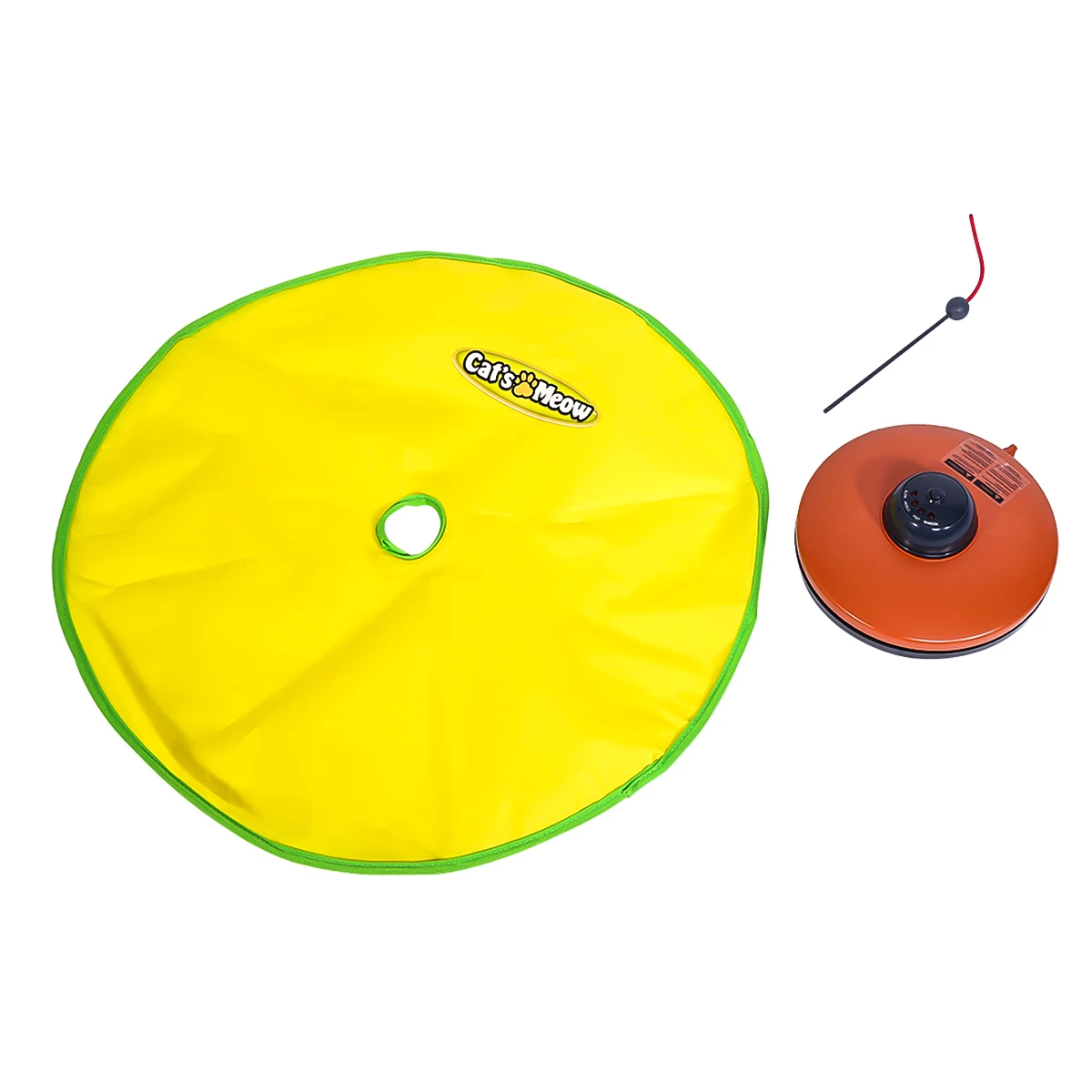 

4 Speeds Yellow Canvas Cat'S Meow Undercover Mouse Fabric Electronic Interactive Cat Toy Moving Mouse Kitten Pet Play Fun Toys